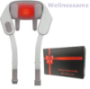 Picture of Wellnessamz Heated neck and shoulder massager, acupressure kneading massager, professional 6D acupressure shoulder massager, simulates human hands to relieve deep tissue pain, dual-mode speed adjustable back