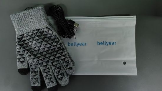 Picture of Bellyear Electrically heated gloves for Men Women, 3200mAh Rechargeable Electric Battery, Thin Heated Motorcycle Work Gloves Liners, Touch Screen Gloves Winter Hand Warmer for Hunting Skiing Snowboarding